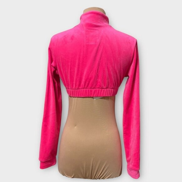 NWT Adidas x Jeremy Scott Track Top Jacket M Solar Hot Pink Velour Retro NEW - Picture 6 of 7